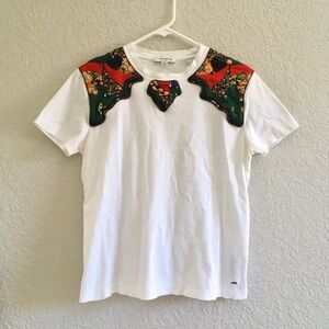 Coach Tee Shirt Colorful Abstract Appliqué Contrast Designer Top Size M
